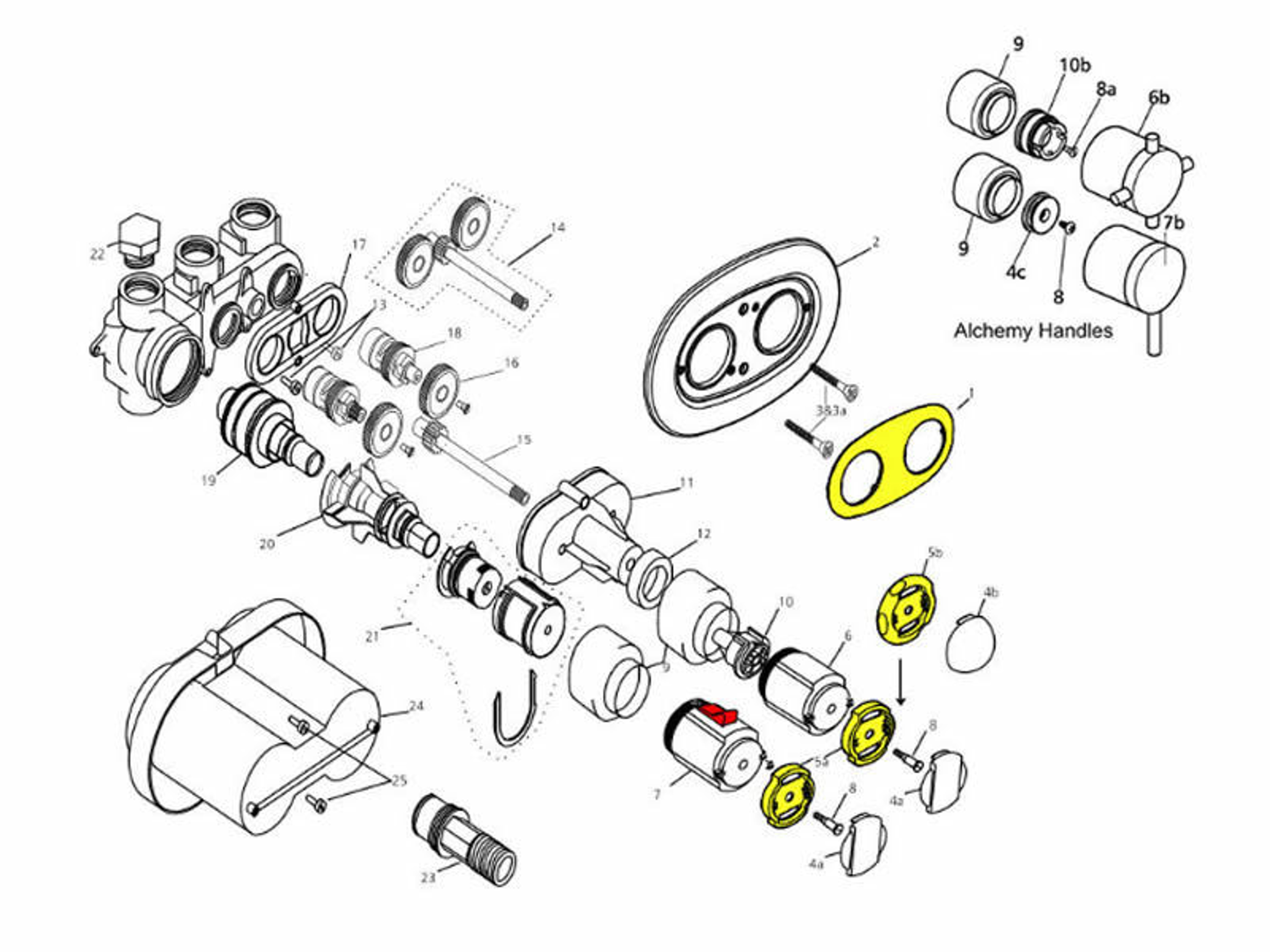 Trevi Alchemy (A5800) Shower Spares